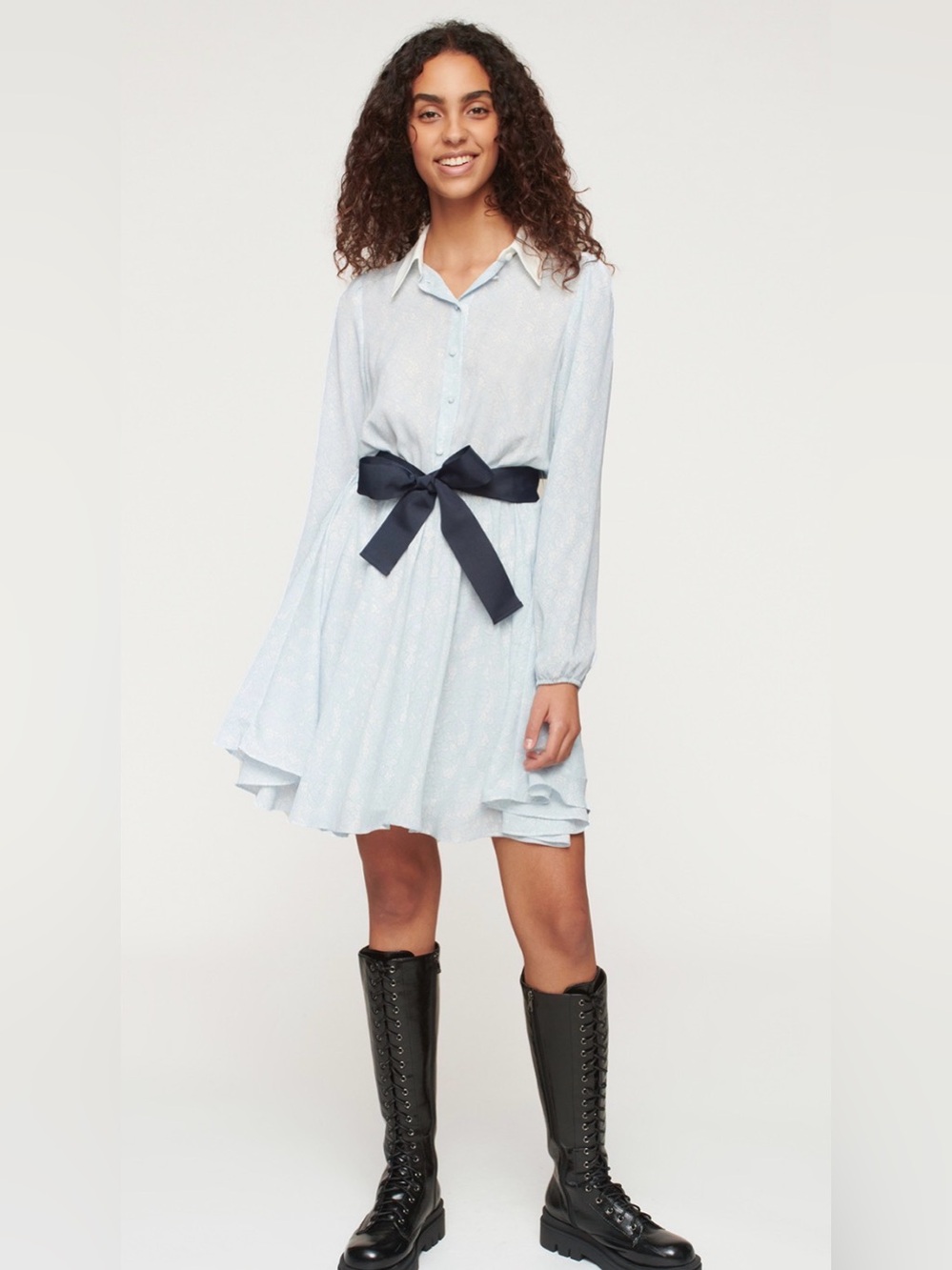 NWT💙🤍MOTIVI SHORT LACE PRINT DRESS